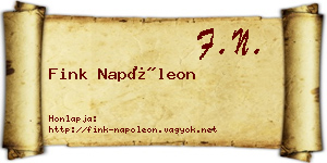 Fink Napóleon névjegykártya